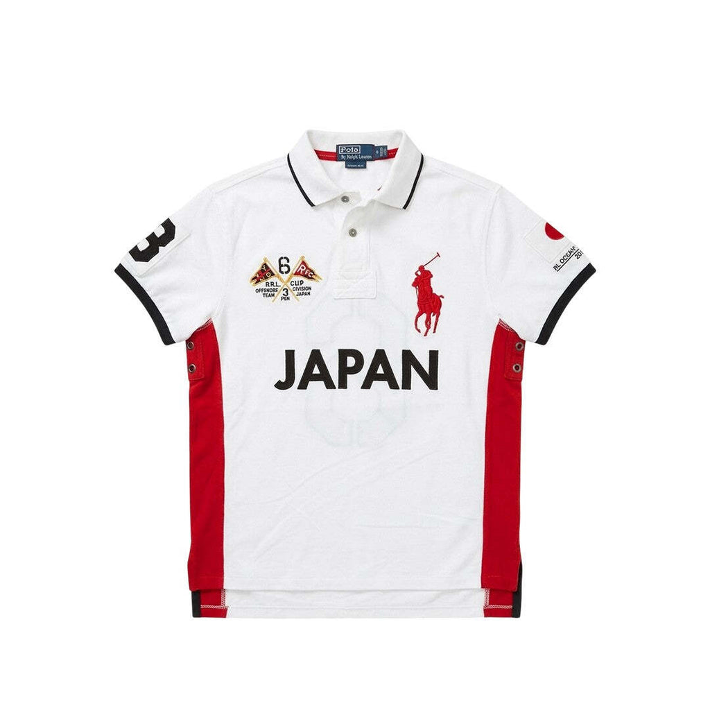Polo Ralph Lauren Japan # 6 Big Pony Custom Fit Polo Shirt White Red