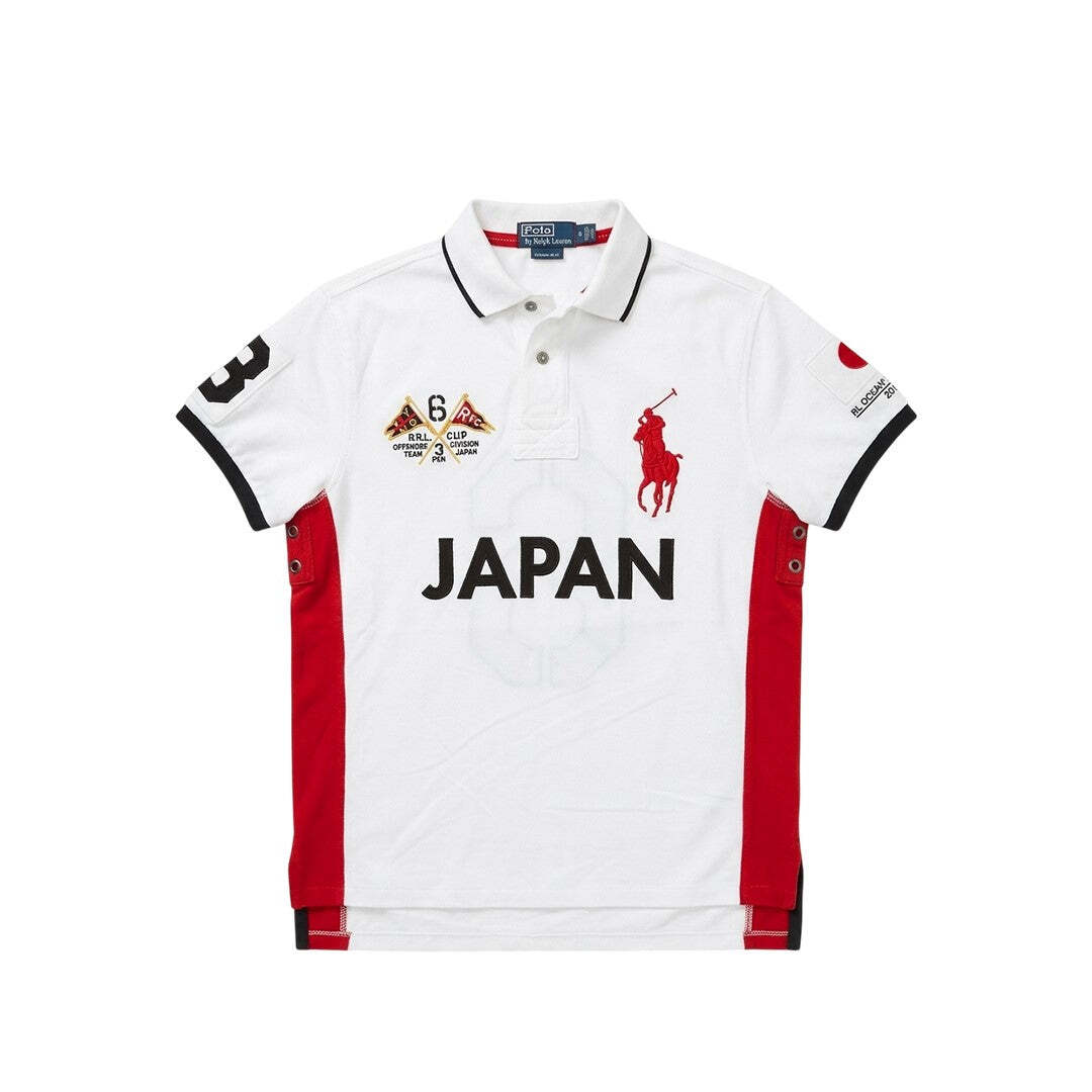 Polo Ralph Lauren Japan # 6 Big Pony Custom Fit Polo Shirt White Red