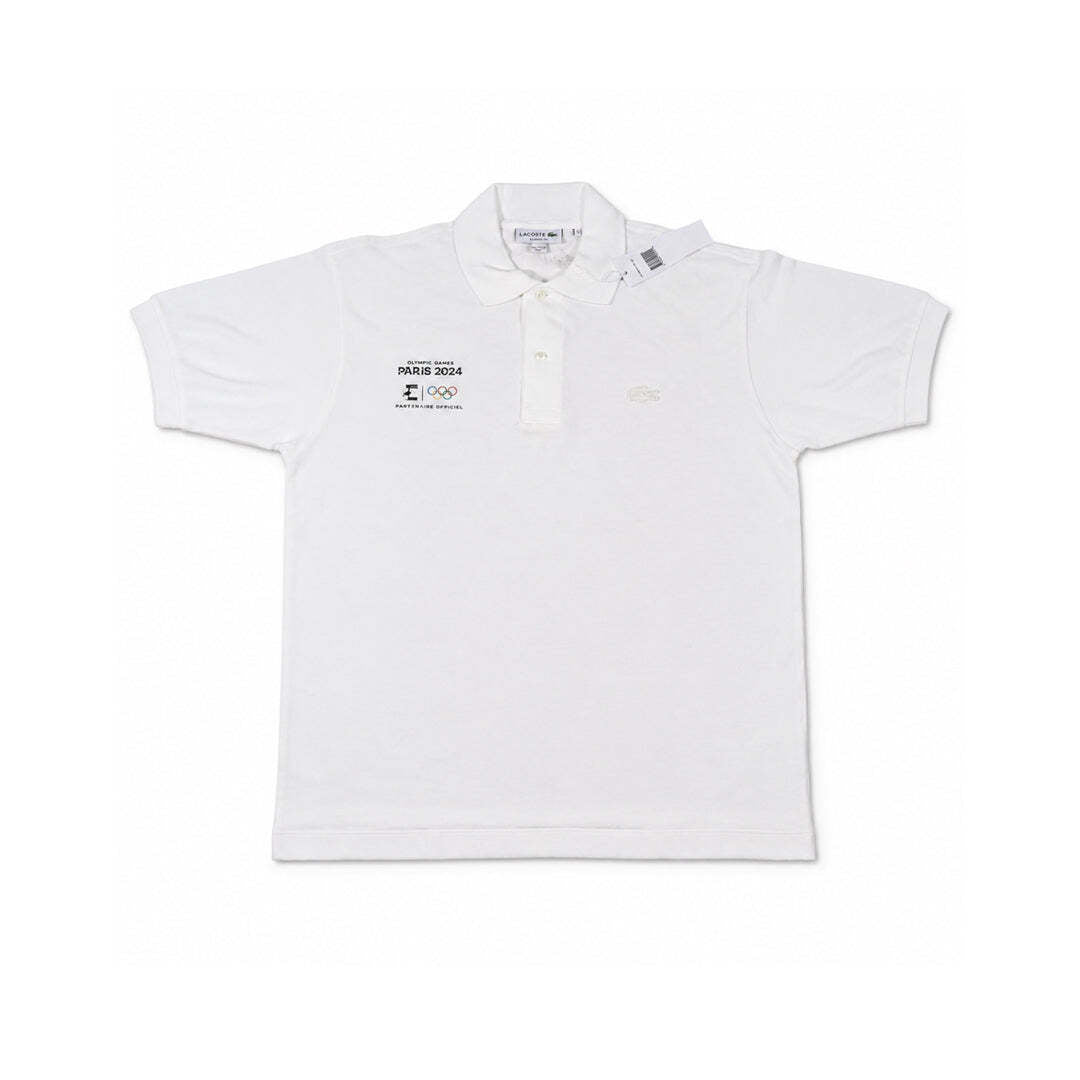 Lacoste Paris 2024 Olympic Games Classic Fit Polo Shirt White Men's M NWT