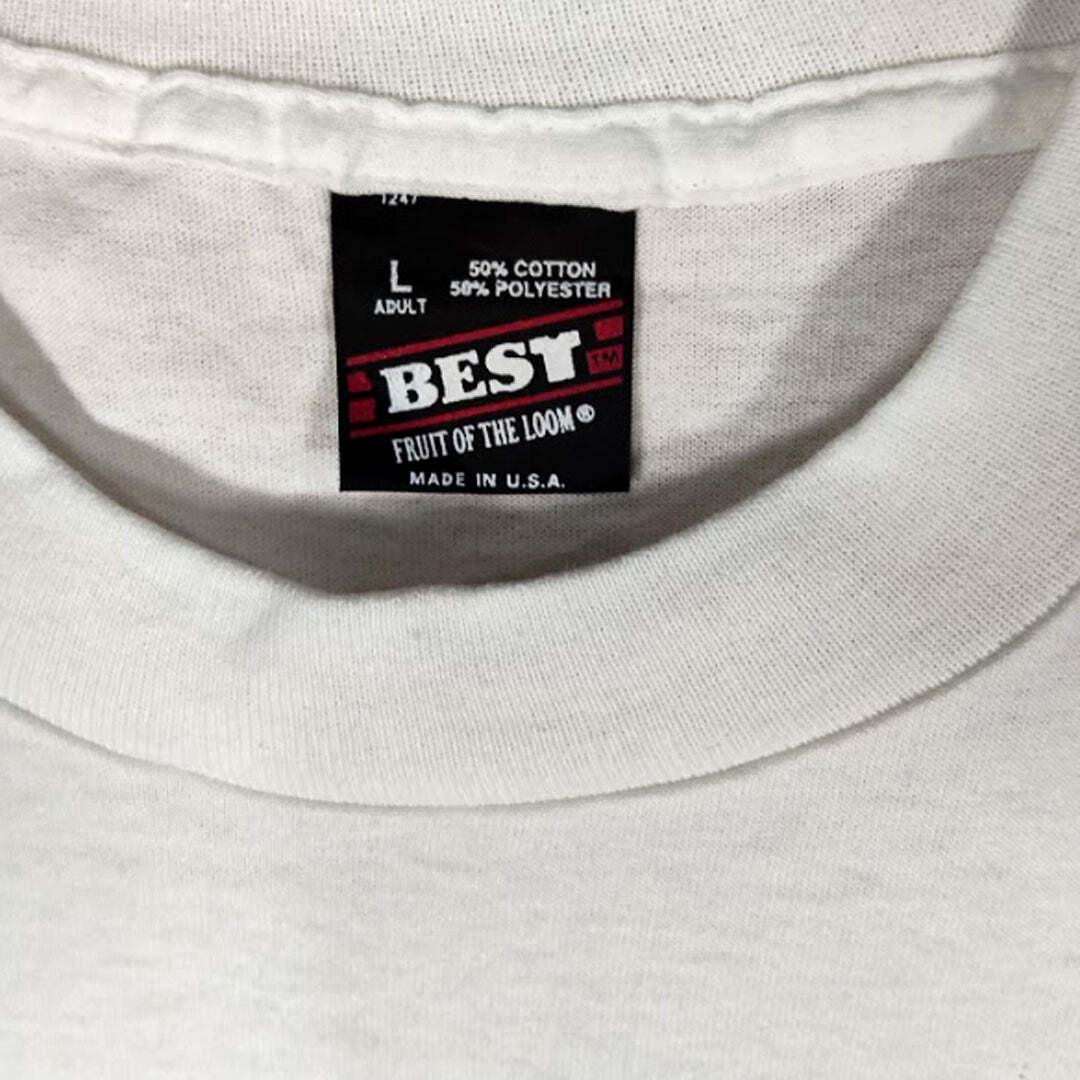 Vintage Single Stitch Fruit of the Loom Ft. Lauderdale USA Graphic T-Shirt White Made in USA Large