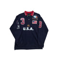 La Martina USA Polo Team Rugby Shirt Navy Long Sleeve World Polo Size S