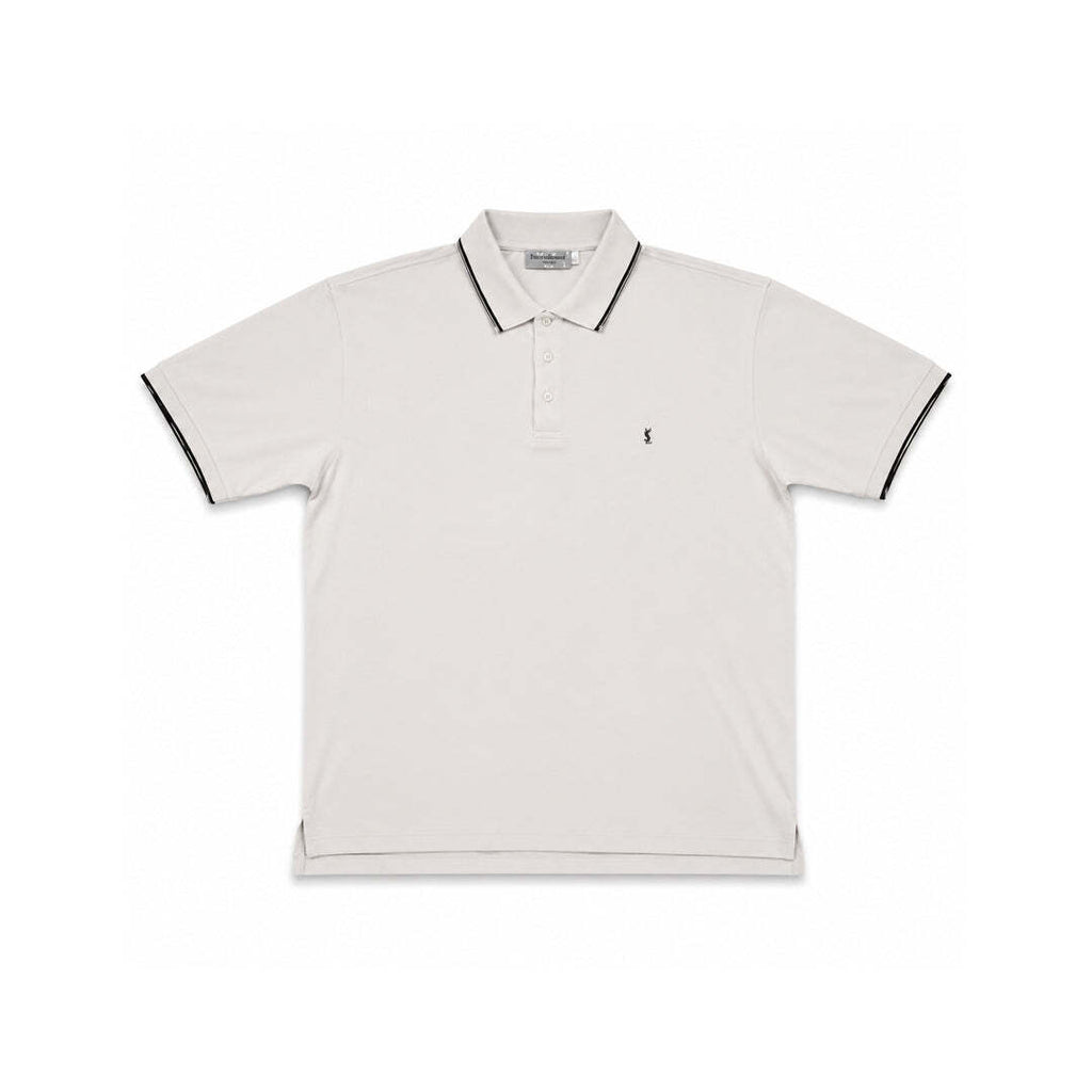 Vintage Yves Saint Laurent Pour Homme Herringbone Polo Shirt Cream Men's Large