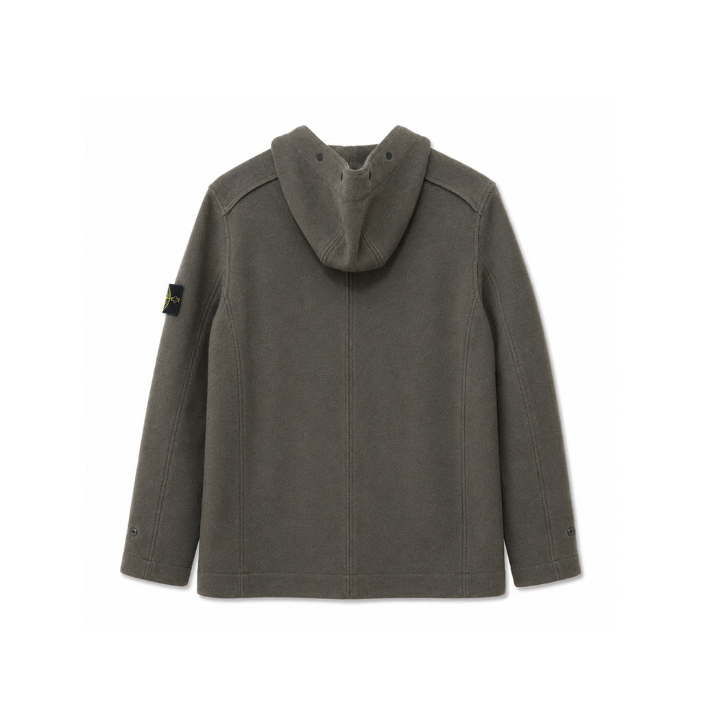 Wool Hooded Jacket Coat Stone Island Men Size,(S)