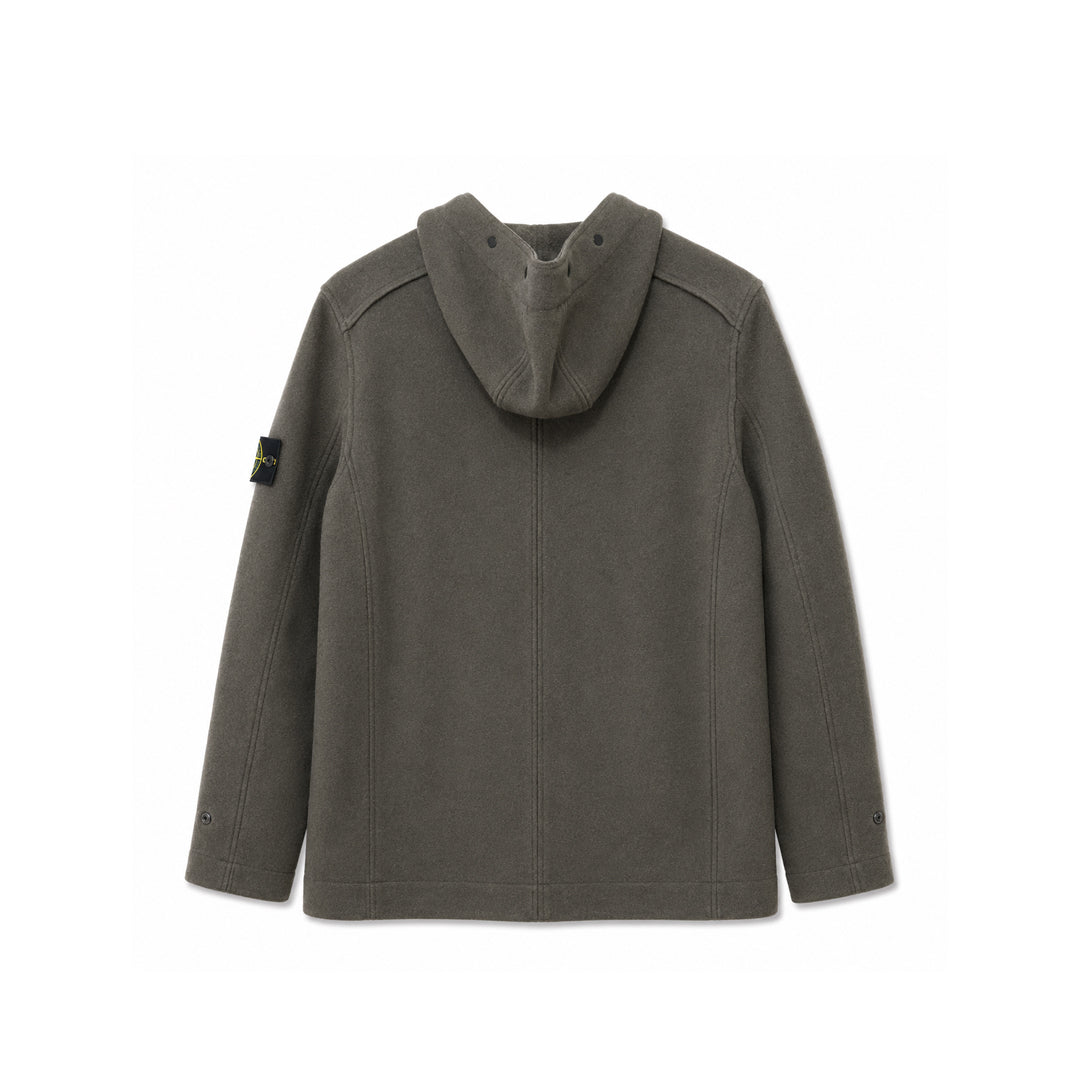 Wool Hooded Jacket Coat Stone Island Men Size,(S)