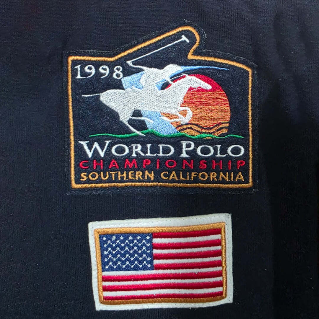 La Martina USA Polo Team Rugby Shirt Navy Long Sleeve World Polo Size S