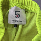 5 Progress Neon Yellow Patchwork Joggers 5 Progress Women size,(s)
