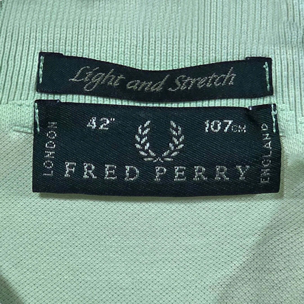 Fred Perry Light & Stretch Polo Shirt Mint Green Twin Tipped Men's Large 42