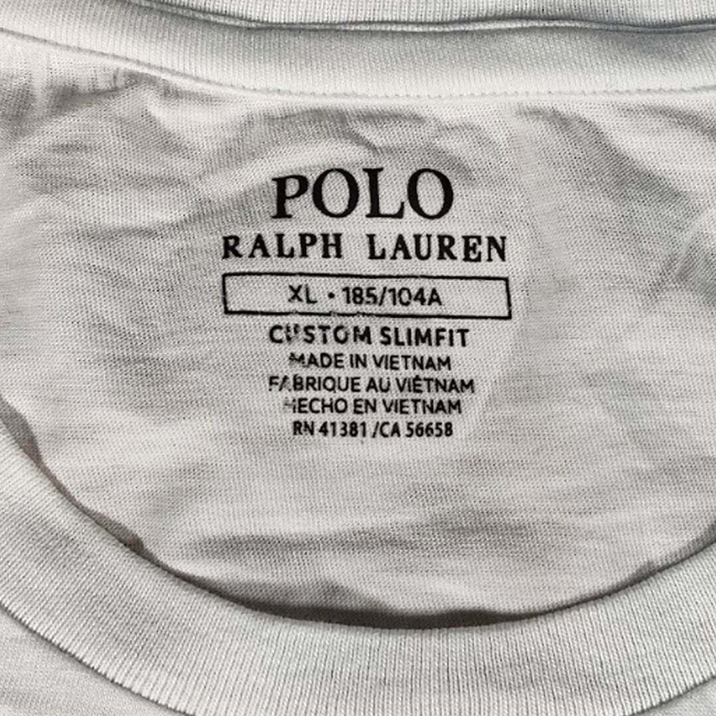 Polo Ralph Lauren Men’s White Custom Slim Fit T-Shirt XL Multi-Colour Pony