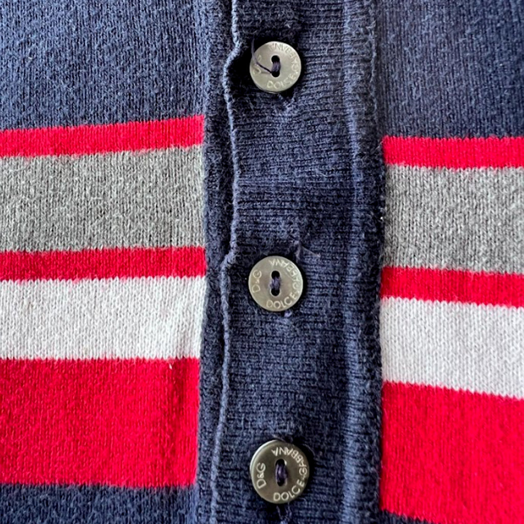 Long Sleeve Knit Polo Sweater D&G Dolce & Gabbana Mens , Size ( Medium )