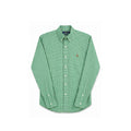 Ralph Lauren Slim Fit Stretch Oxford Green Gingham Check Shirt Men's Medium