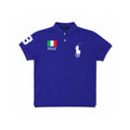 Polo Ralph Lauren Italy Big Pony Polo Shirt Blue Custom Fit Men's Medium