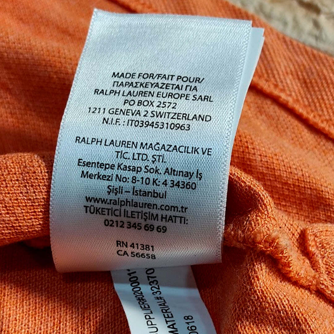 Polo Ralph Lauren Classic Fit Polo Shirt Orange Cotton Youth XL Adult Small