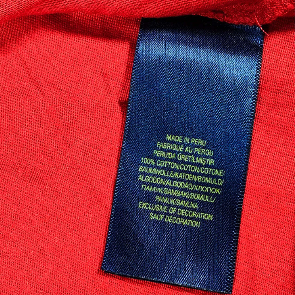 Polo Ralph Lauren Boys XL 18-20 Graphic T-Shirt Red Big Pony Print Crew Neck
