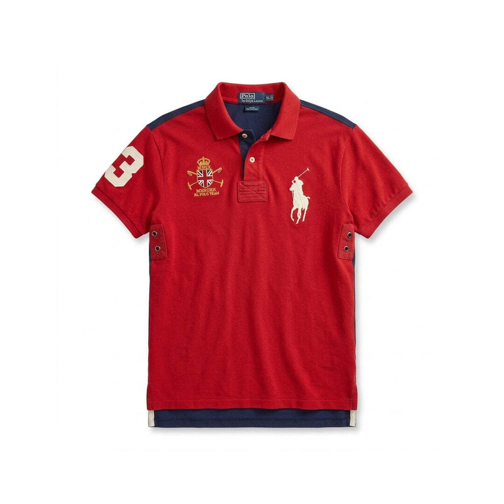 Polo Ralph Lauren Big Pony Mercer RL Polo Team Polo Shirt Red Navy Custom Fit Small