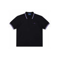 Fred Perry Black Twin Tipped Polo Shirt Purple Trim Men's L