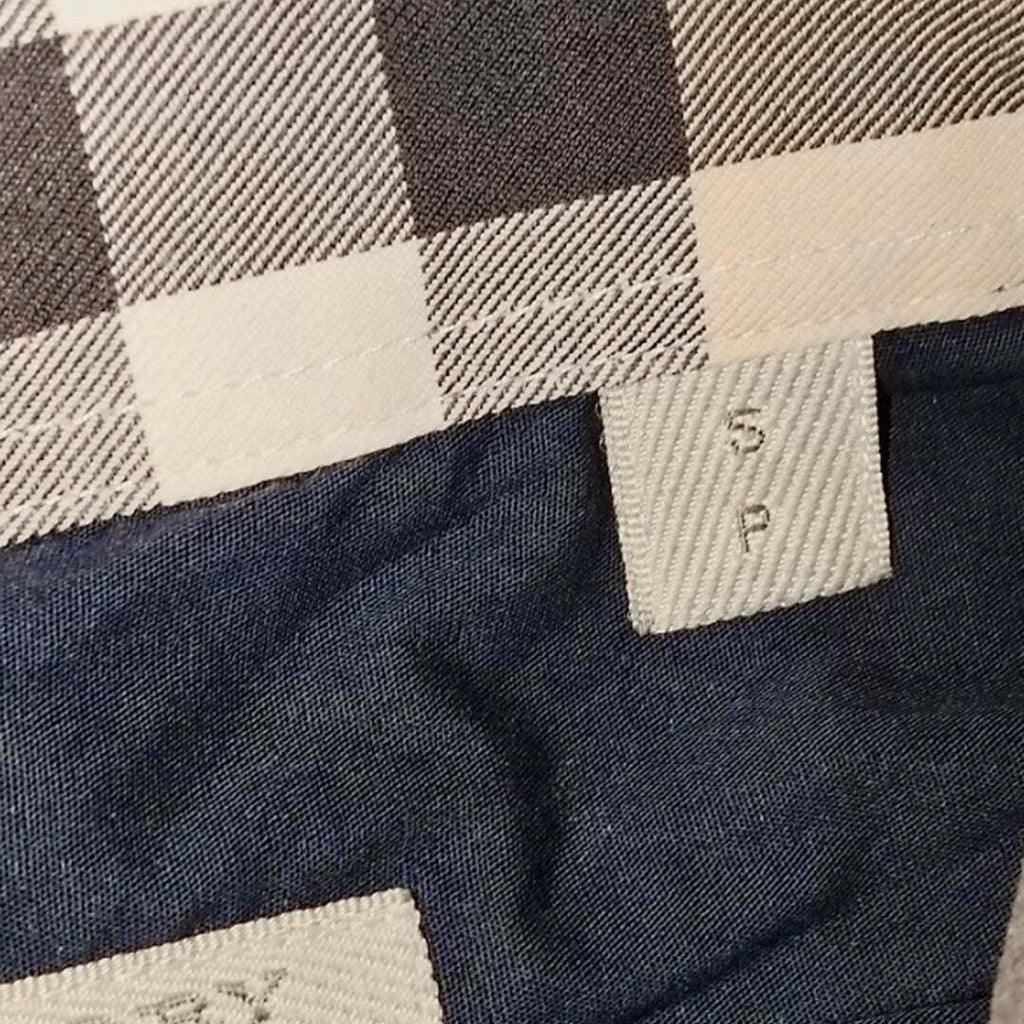 Burberry Brit Navy Stretch Cotton Shirt Men's Small Long Sleeve Nova Check Collar