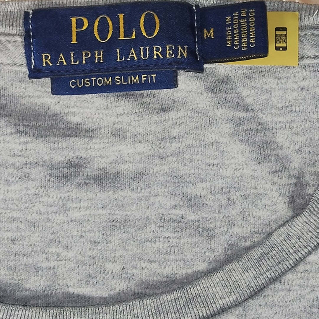 Polo Ralph Lauren Men’s Grey Custom Slim Fit T-Shirt M Multi-Colour Pony