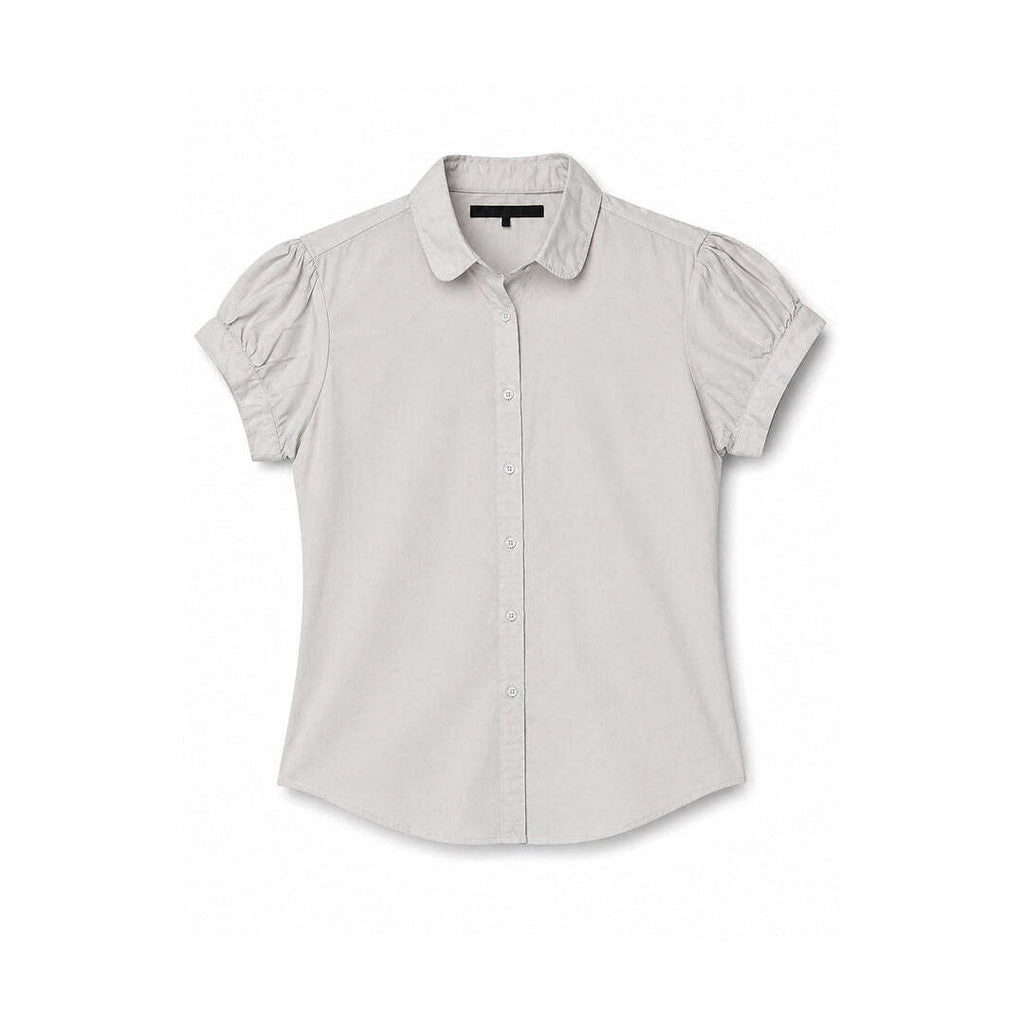 Ralph Lauren Sport Women's White Cotton Cap Sleeve Button Shirt Size 14 Large