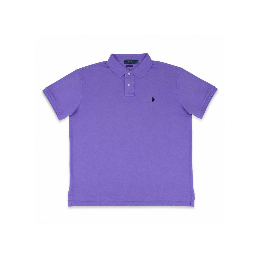 Polo Ralph Lauren Custom Slim Fit Polo Shirt Purple Cotton Size L
