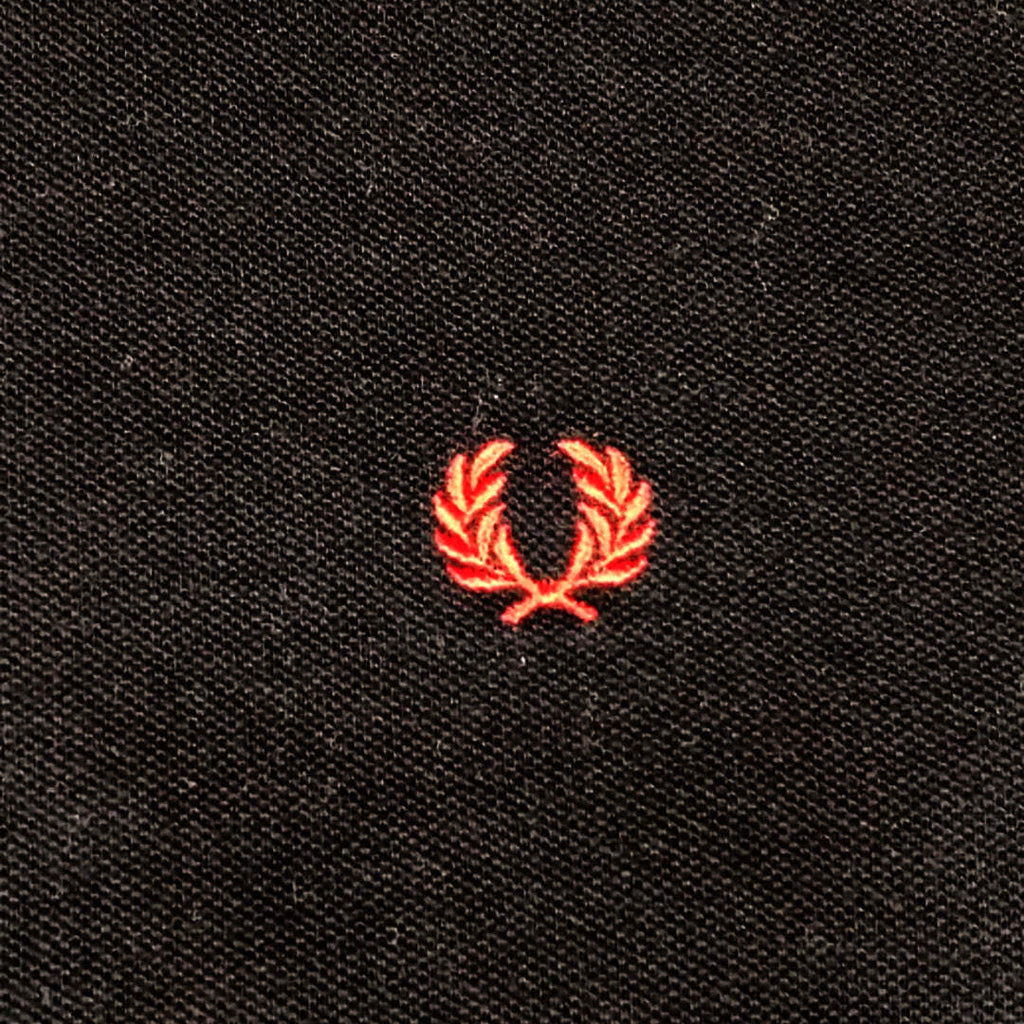 Fred Perry M3600 Twin Tipped Polo Shirt Black Red Slim Fit Cotton Men's L