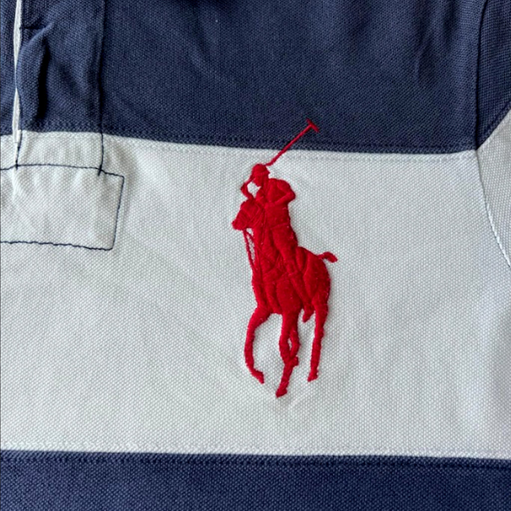 Big Pony Rugby Stripe Polo T-Shirt Polo Ralph Lauren Men, Size (Medium)