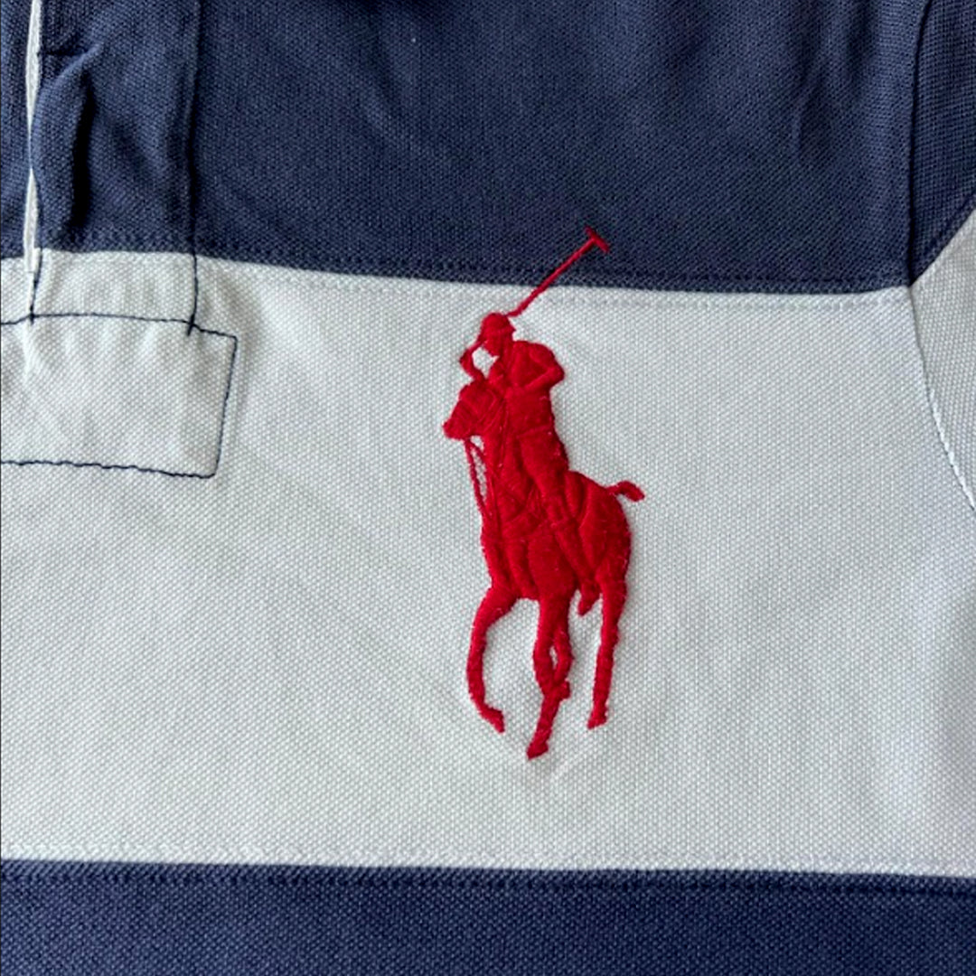 Big Pony Rugby Stripe Polo T-Shirt Polo Ralph Lauren Men, Size (Medium)