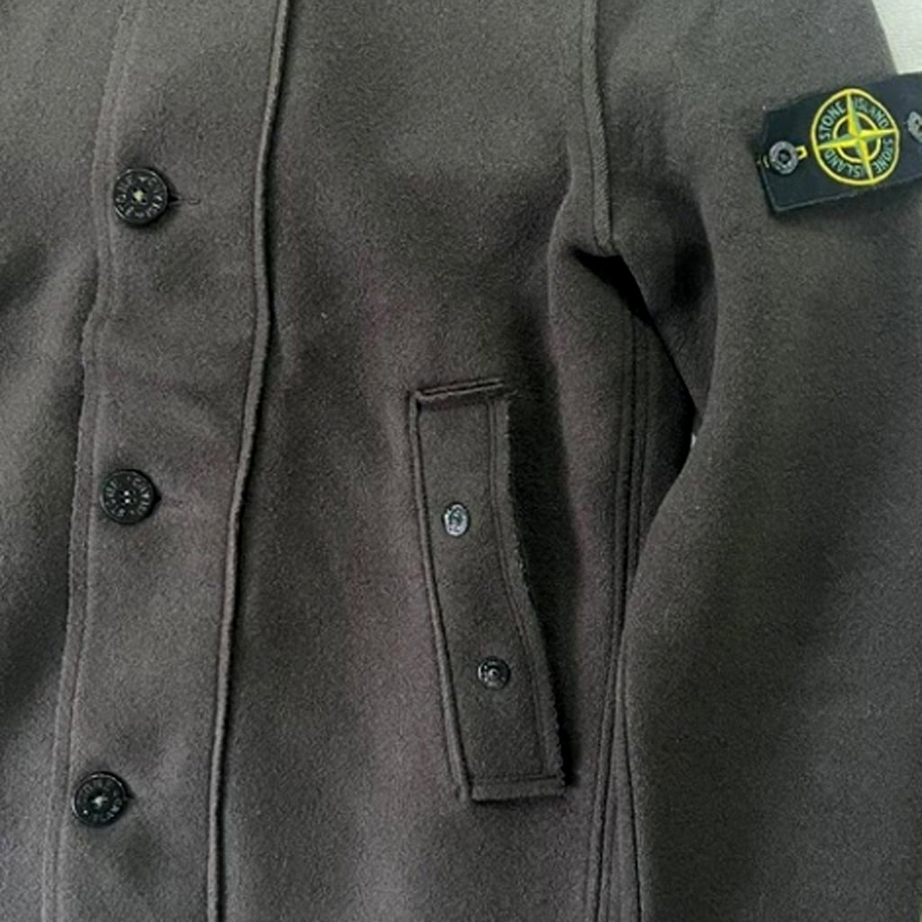 Wool Hooded Jacket Coat Stone Island Men Size,(S)