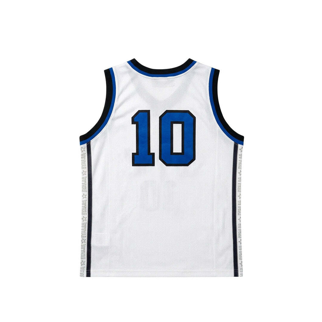 Champion F.I.P. Italia Basket No.10 Basketball Jersey White Blue XL Unisex Made in Italy