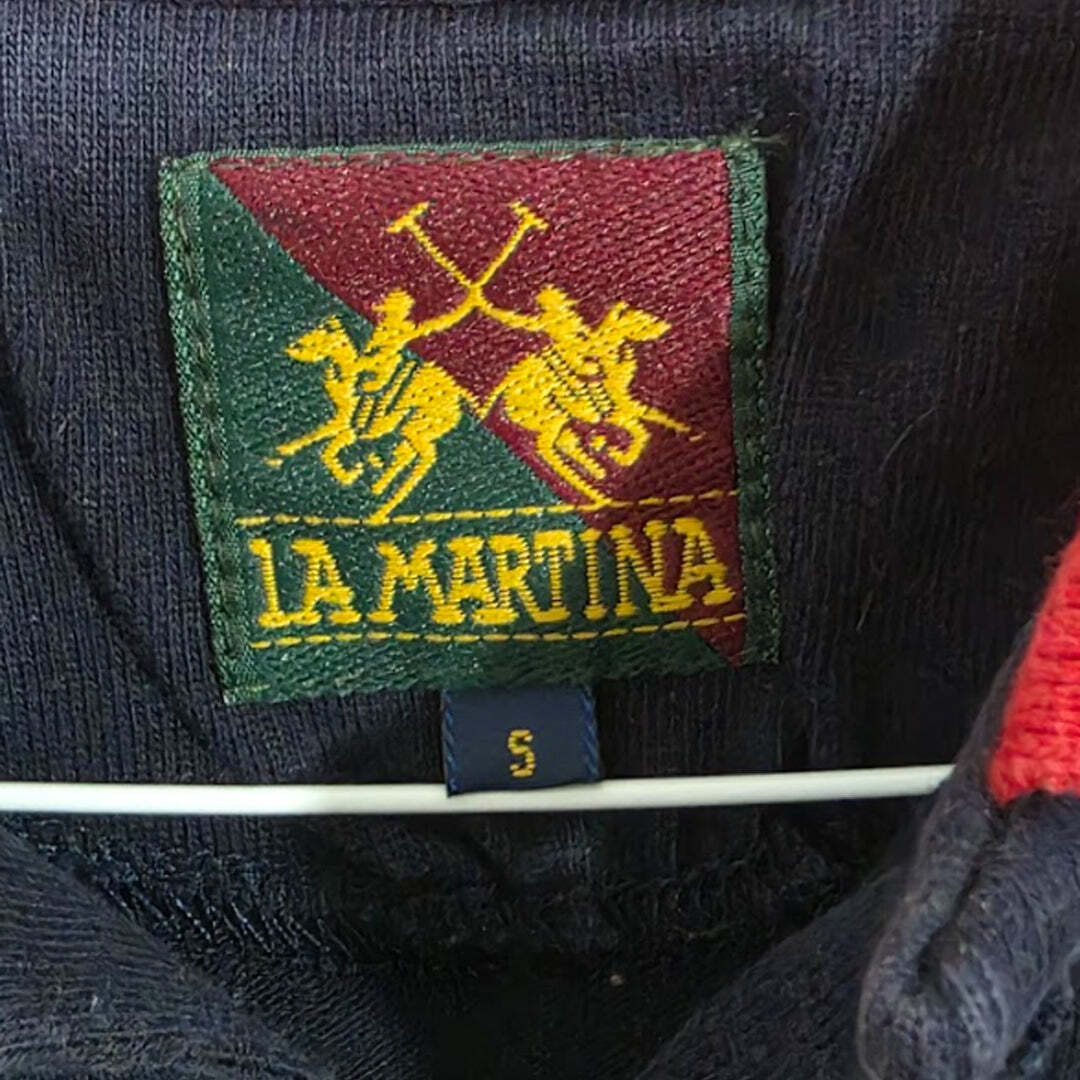La Martina USA Polo Team Rugby Shirt Navy Long Sleeve World Polo Size S
