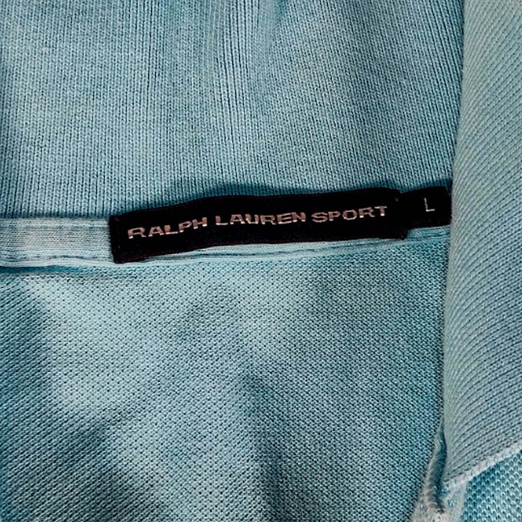 Ralph Lauren Sport Women's Polo Shirt Blue Cotton Pony Logo Size L