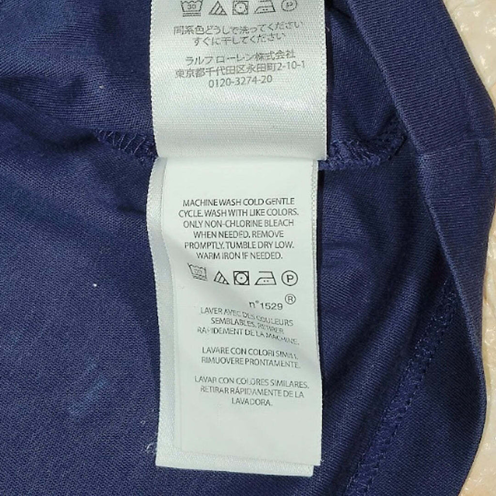 Polo Ralph Lauren Custom Slim Fit T-Shirt Navy Blue Pony Logo Men's Large