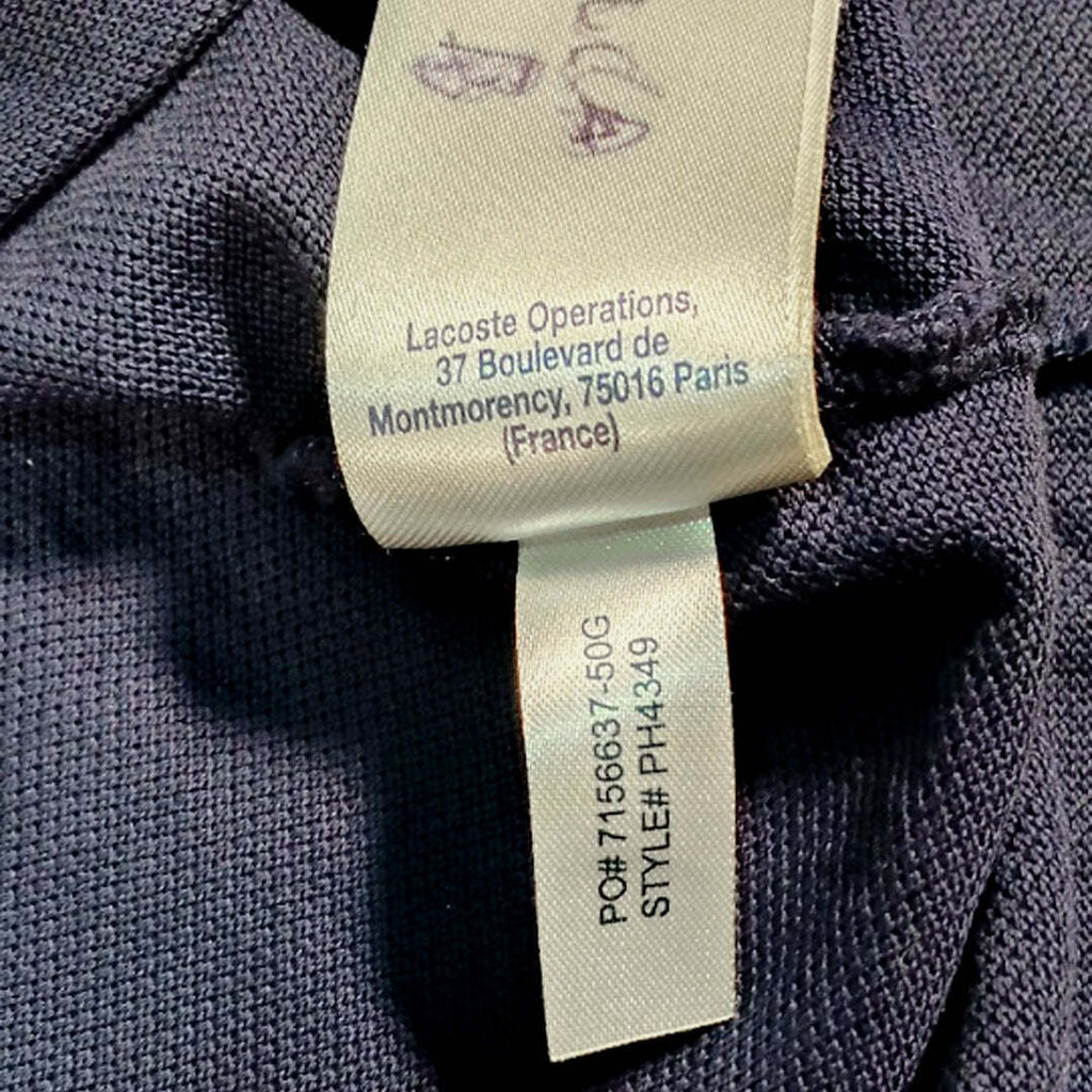 Lacoste L!VE Navy Graphic Polo Shirt Men's XXL Cotton PH1434