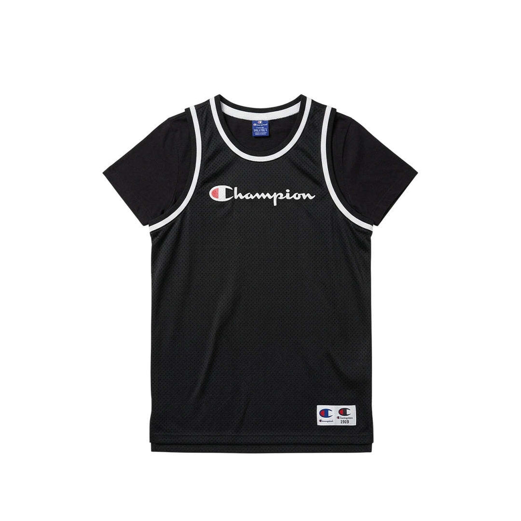 Champion 1919 Black Mesh Logo Tank Top XS Unisex Streetwear Jersey