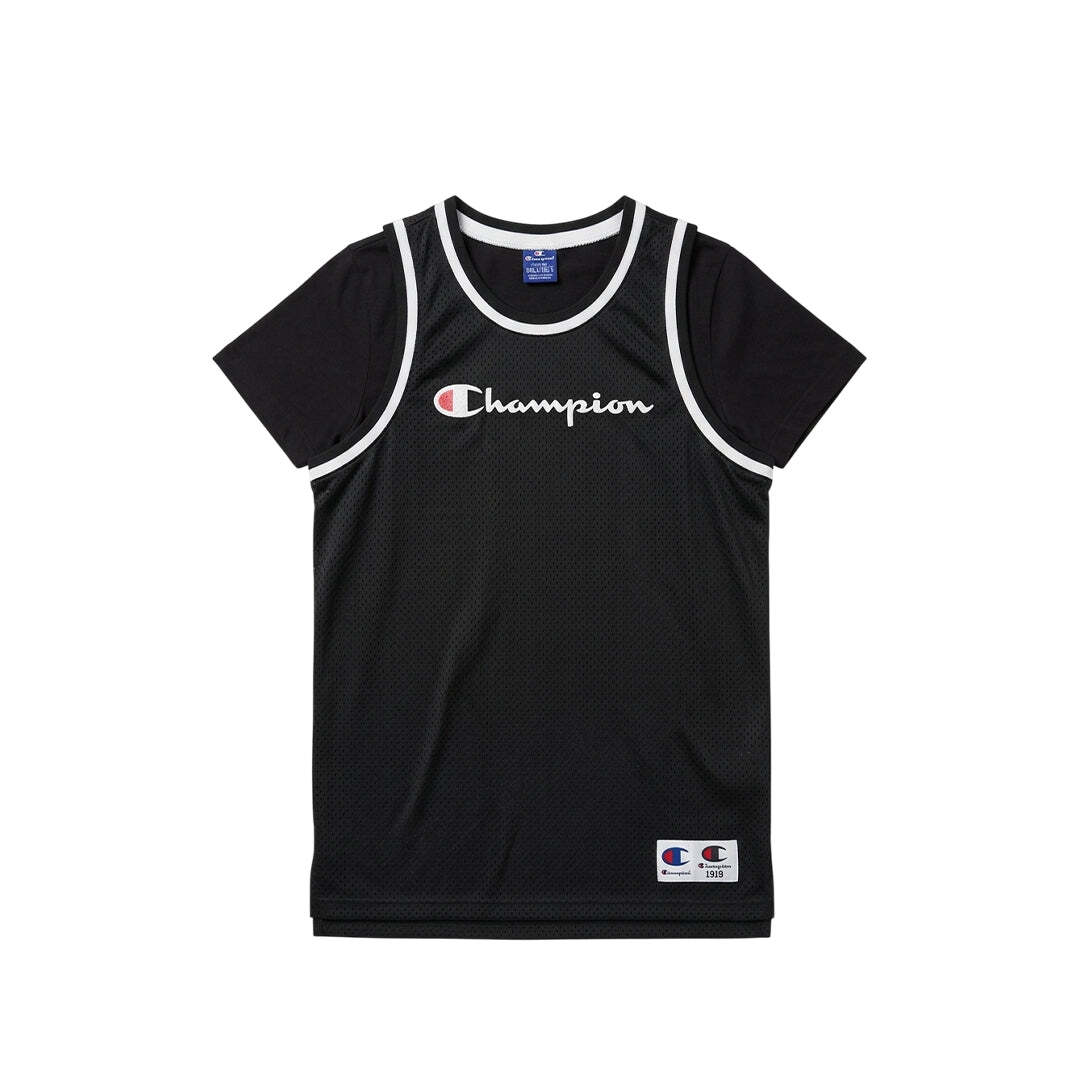 Champion 1919 Black Mesh Logo Tank Top XS Unisex Streetwear Jersey