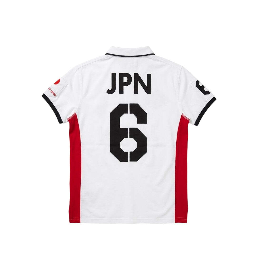 Polo Ralph Lauren Japan # 6 Big Pony Custom Fit Polo Shirt White Red