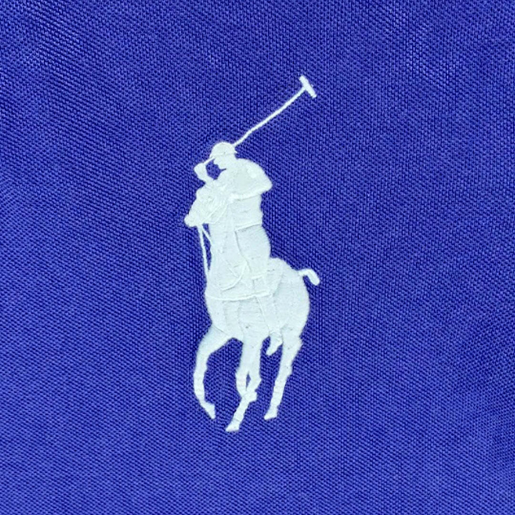Polo Ralph Lauren Italy Big Pony Polo Shirt Blue Custom Fit Men's Medium