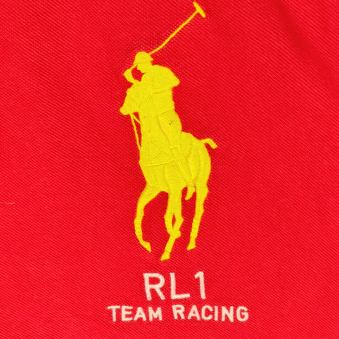 Polo Ralph Lauren RL Racing Italia Da Corsa Polo Shirt Red Black Custom Fit Medium