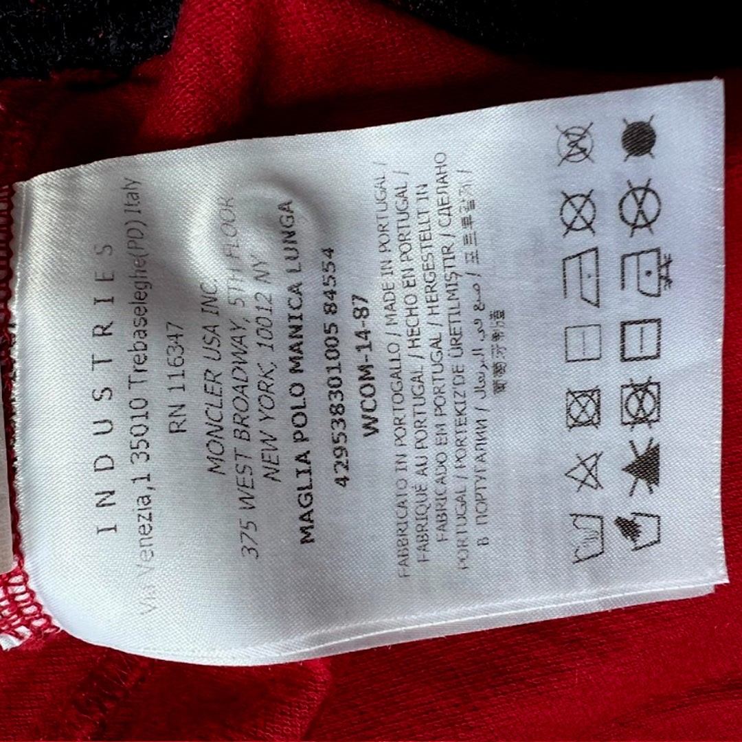Long Sleeve Polo Shirt Moncler Men's size,(M)