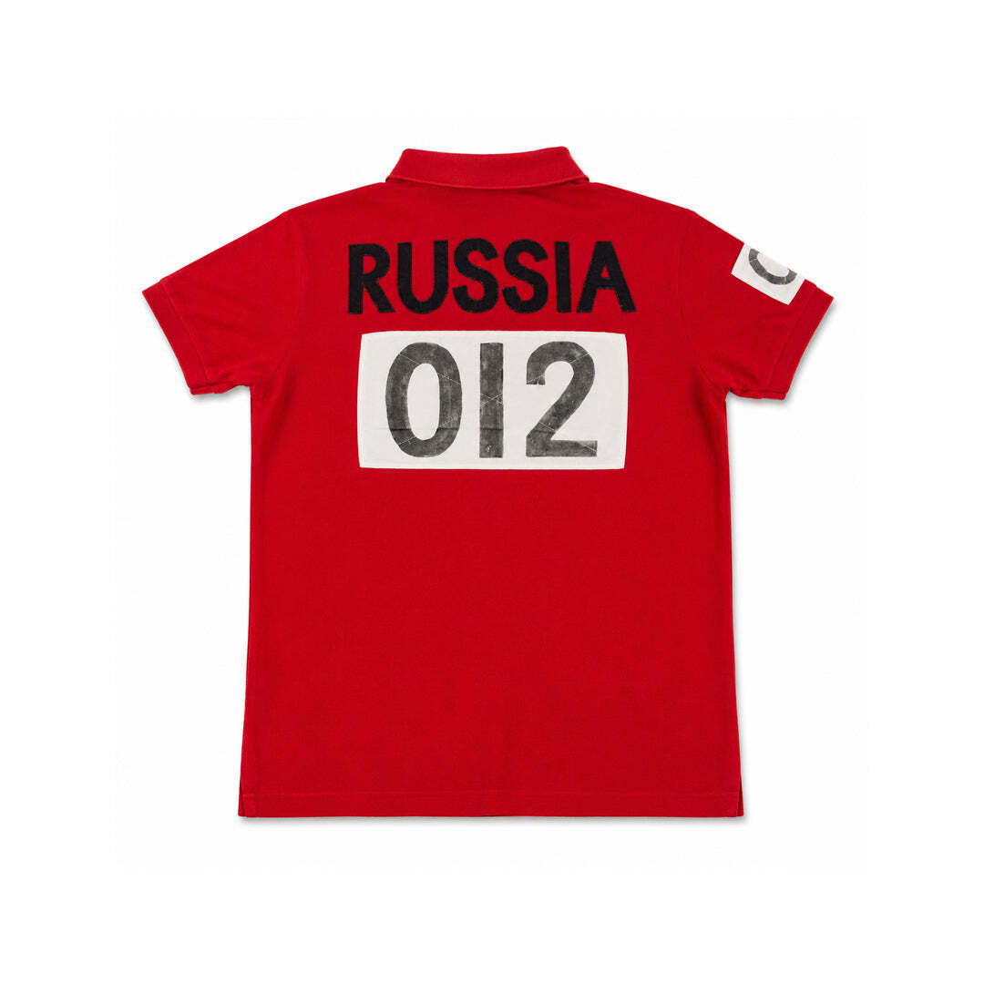 Polo Ralph Lauren Big Pony Russia Track & Field Custom Fit Polo Shirt Red Size S