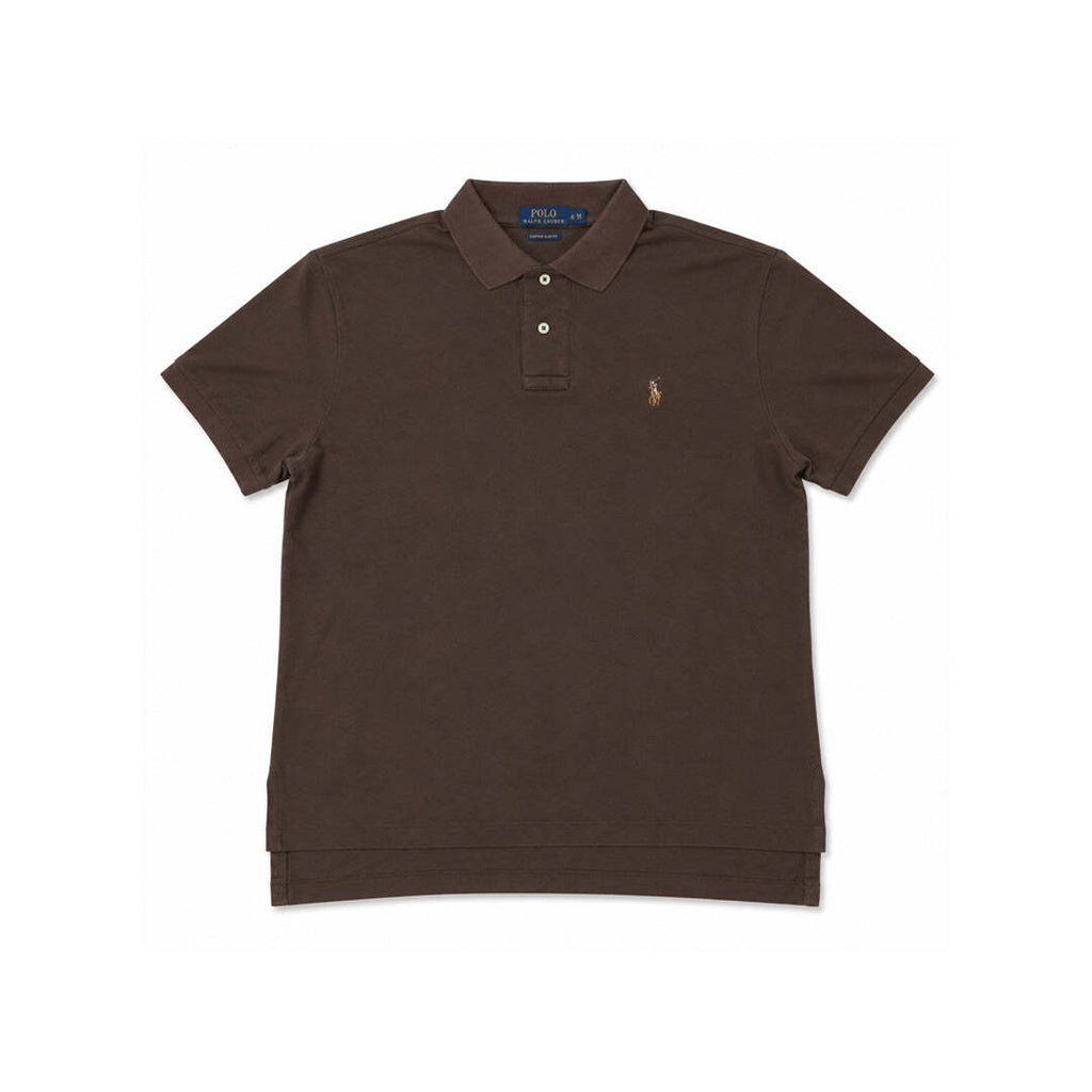Polo Ralph Lauren Pima Soft Touch Polo Shirt Brown Custom Fit Size M