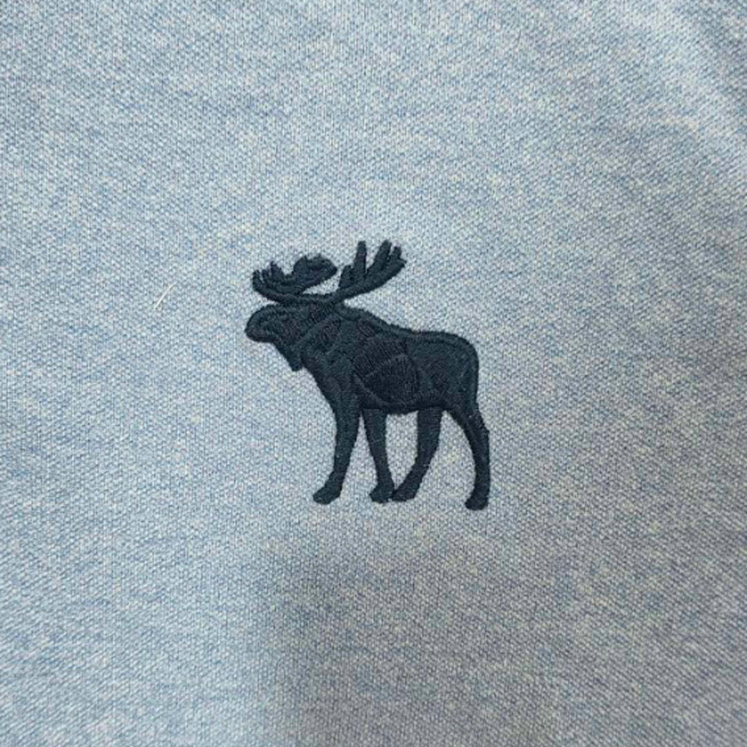 Abercrombie & Fitch Stretch Polo Shirt Light Blue Moose Logo Men's M