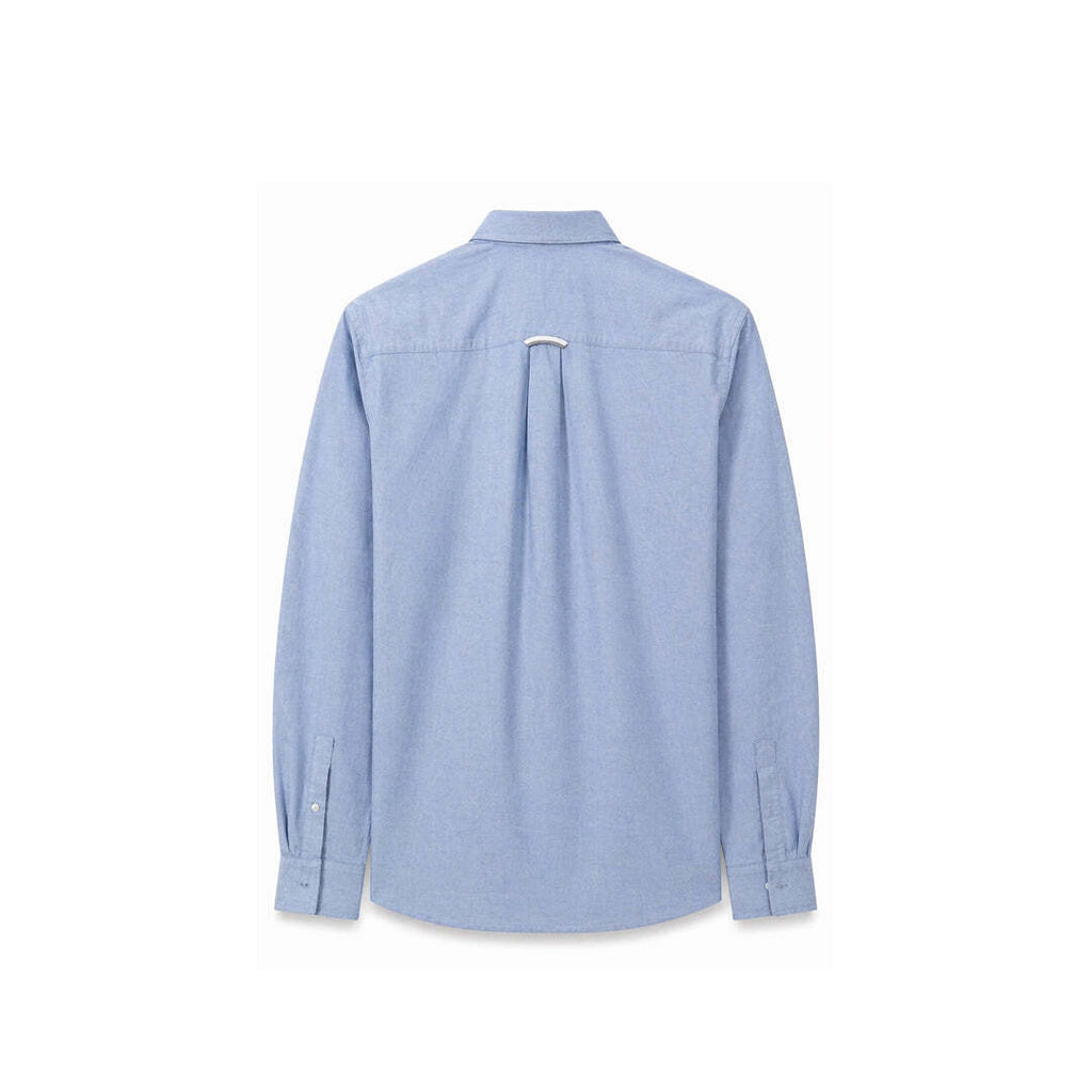 Fred Perry Oxford Button Down Shirt Light Blue Long Sleeve Laurel Logo Men's Large