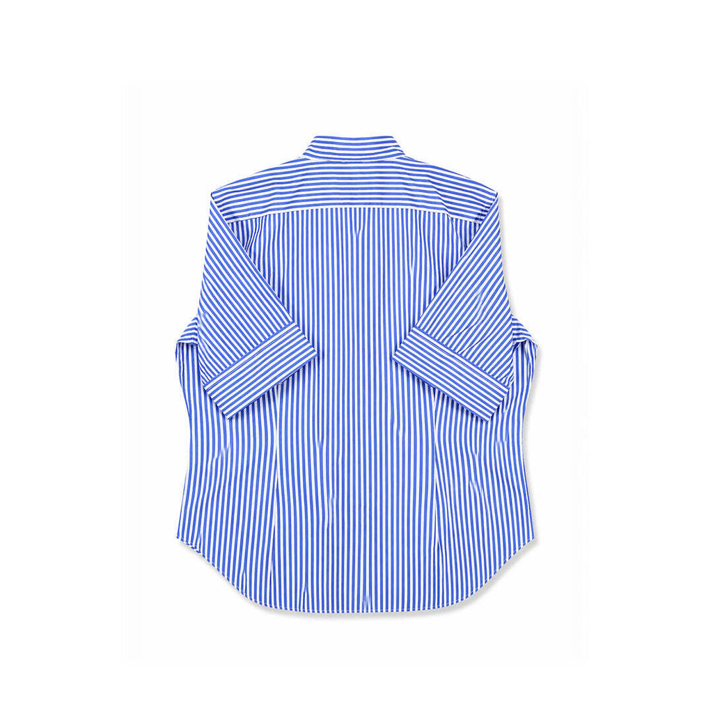 Polo Ralph Lauren Button Down Slim Fit Blue White Striped Oxford Shirt Women's XL