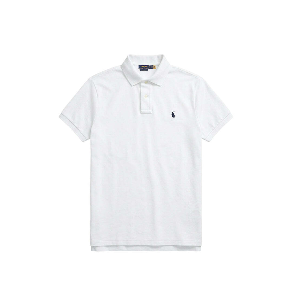 Polo Ralph Lauren Custom Slim Fit White Polo Shirt XL Classic Cotton Mens