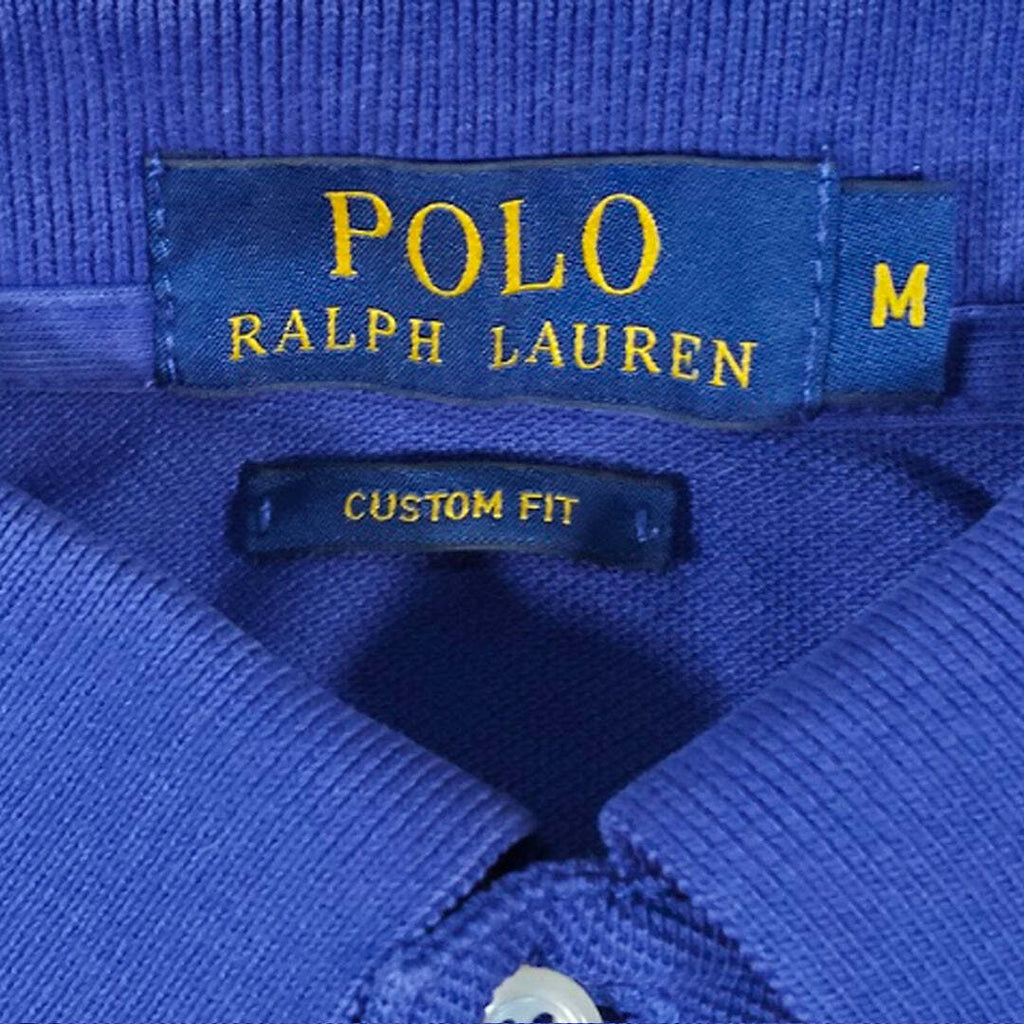 Polo Ralph Lauren Italy Big Pony Polo Shirt Blue Custom Fit Men's Medium