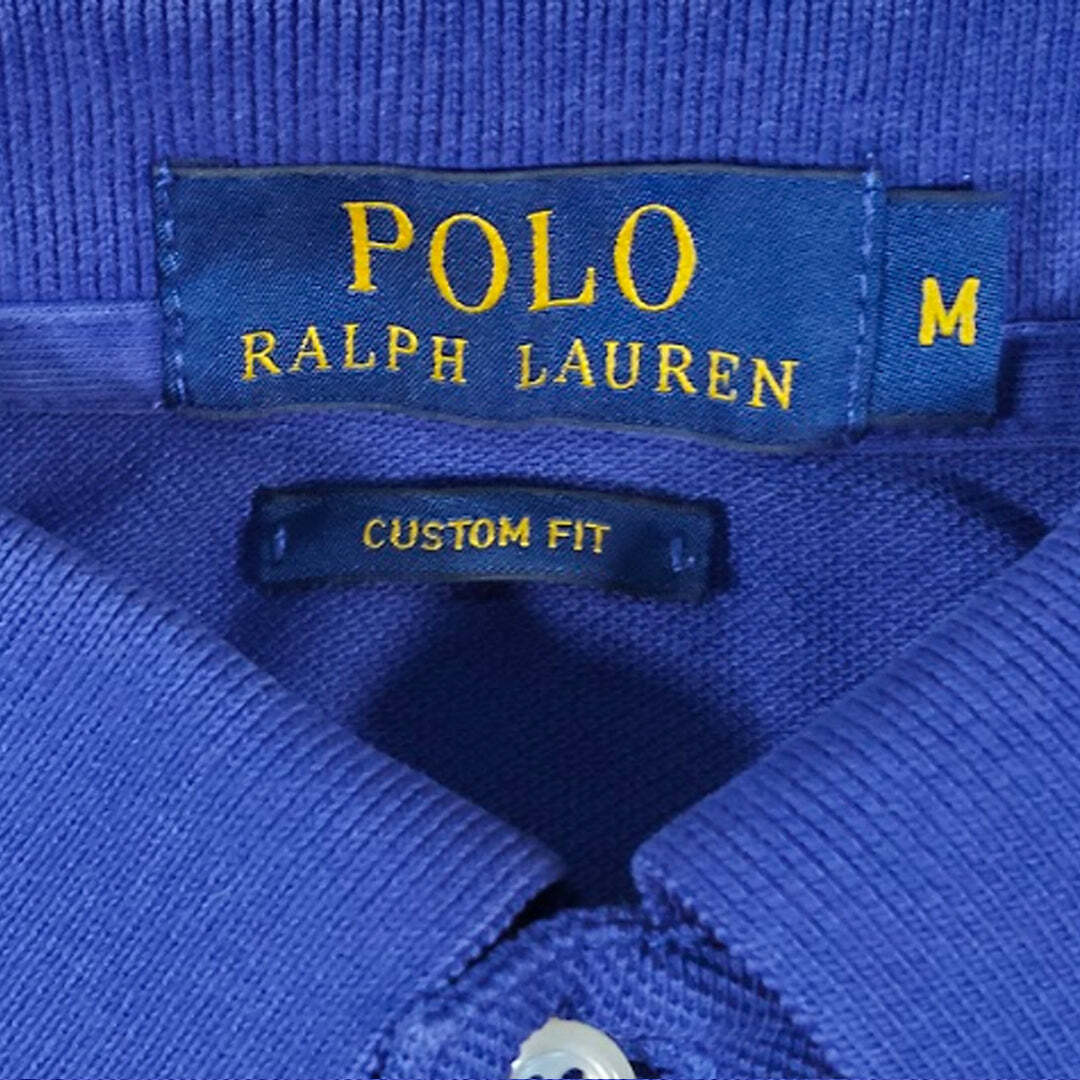 Polo Ralph Lauren Italy Big Pony Polo Shirt Blue Custom Fit Men's Medium