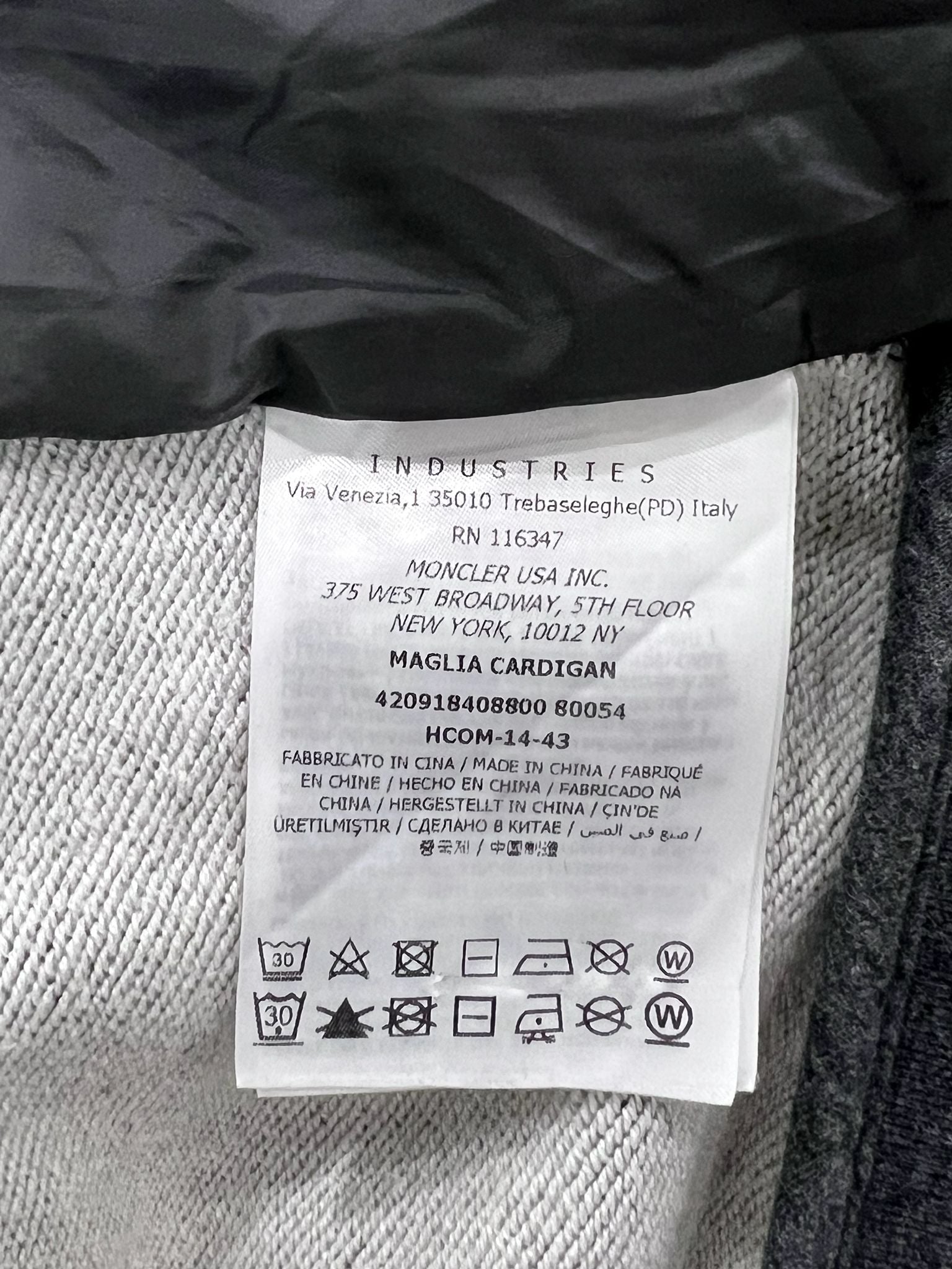 Maglia Cardigan Zip Hoodie Moncler Unisex size,(M)