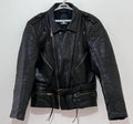 Leather Biker Jacket Size,(M)