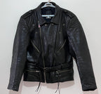 Leather Biker Jacket Size,(M)