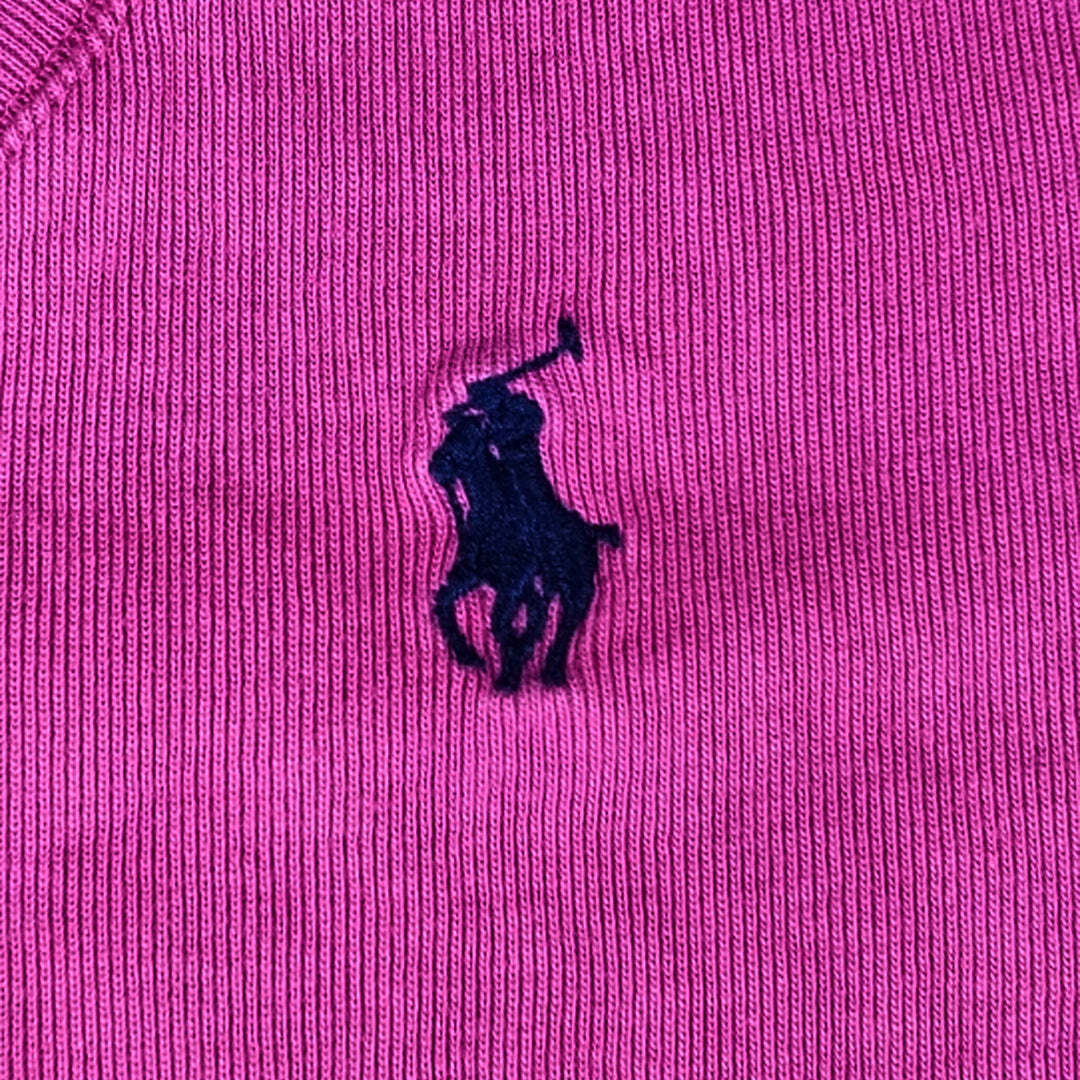 Ralph Lauren Sport Women’s Pink V-Neck T-Shirt XL Embroidered Pony